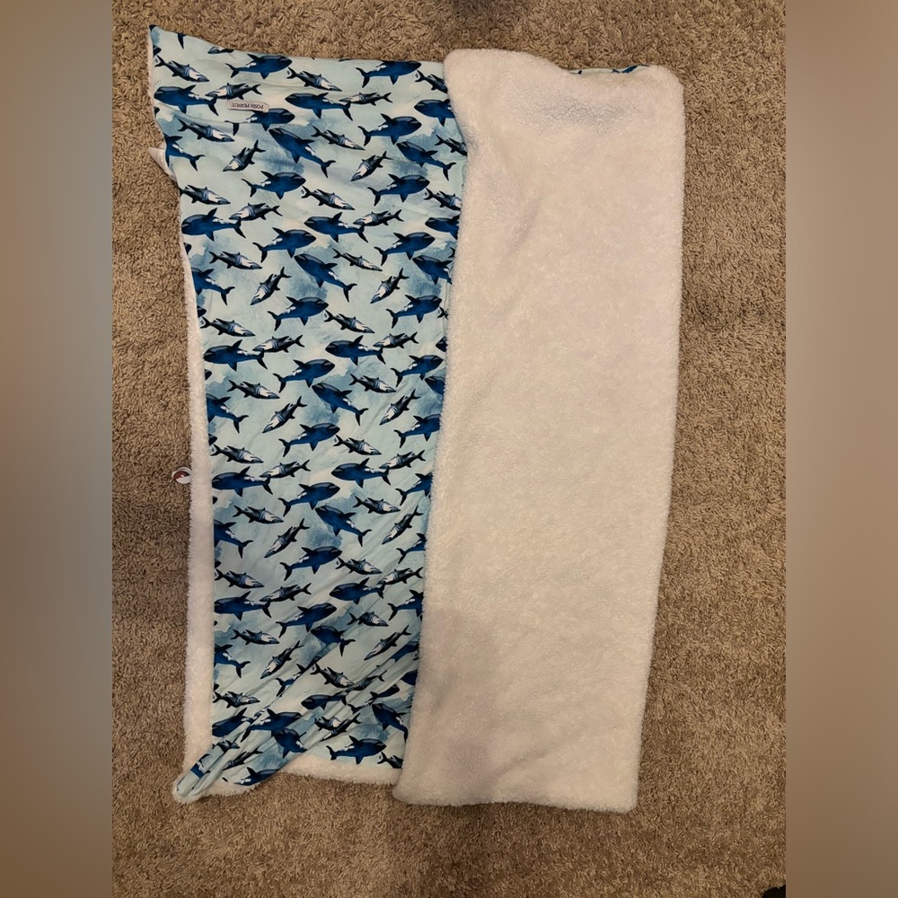 LIKE NEW POSH PEANUT SHARK BLANKET